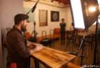 Behind the scenes video shoot at everybody's coffee in uptown chicago