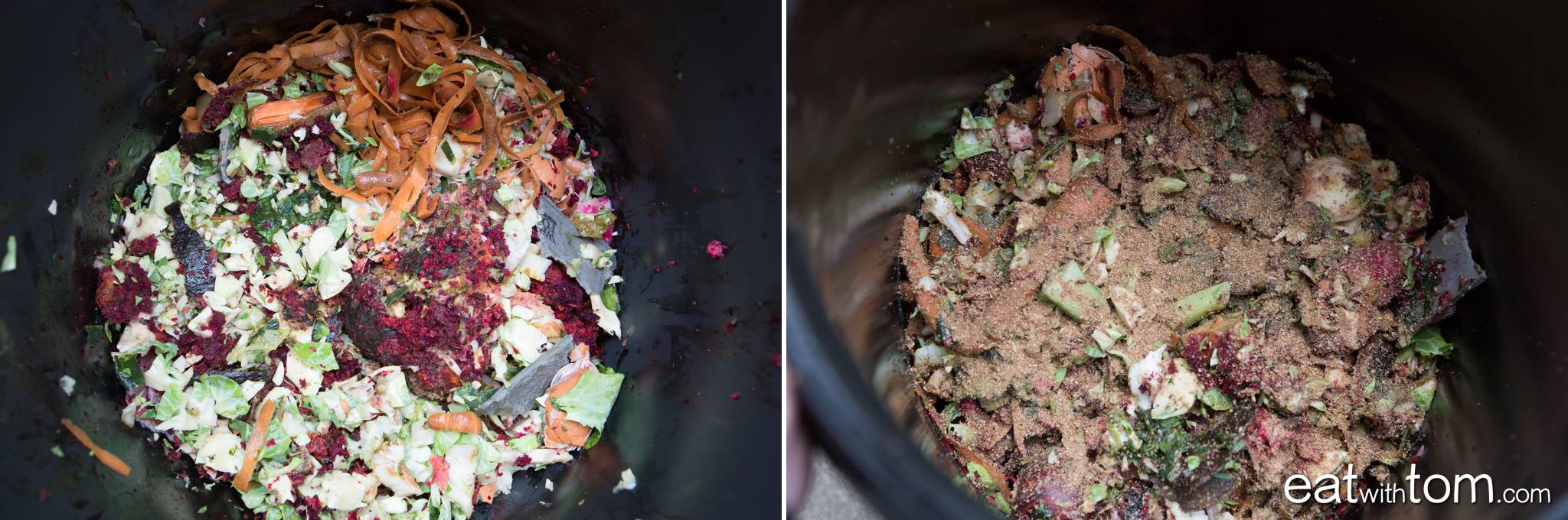 How to compost food scraps in a small home without bad smell - bokashi method tom schmidt