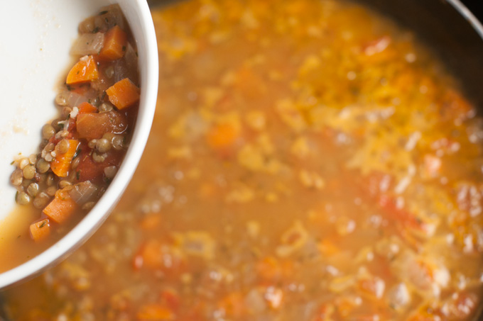 Test your vegetable soup for lentil bean done-ness, simmer longer if vegetables and lentil beans are not ready