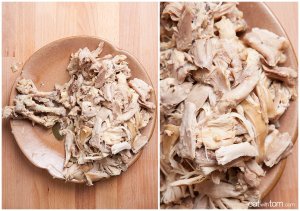 remove meat from bones for best recipe chicken soup in pressure cooker or instant pot