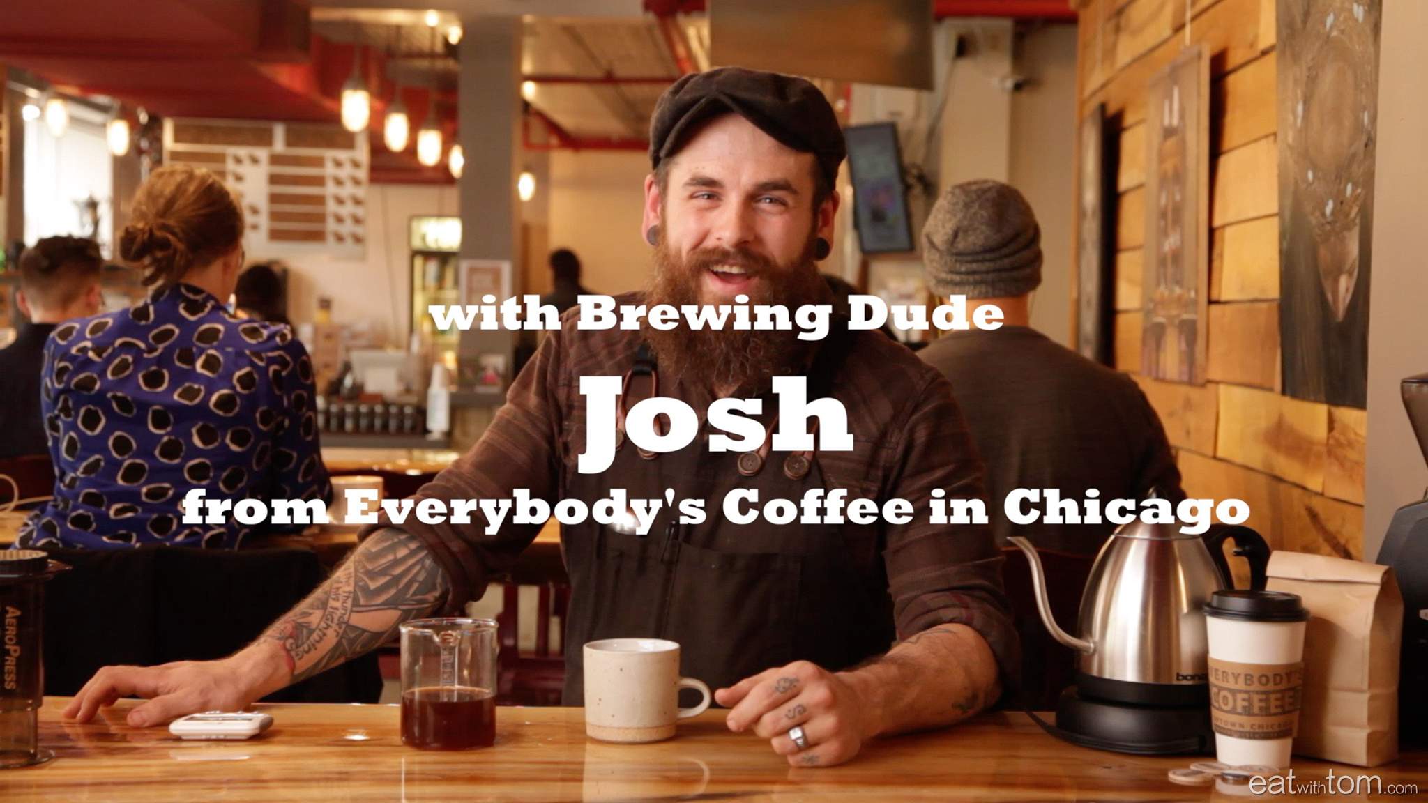Photographer Tom Schmidt in Uptown Chicago Everybodys coffee brewing recipe and method for inverted