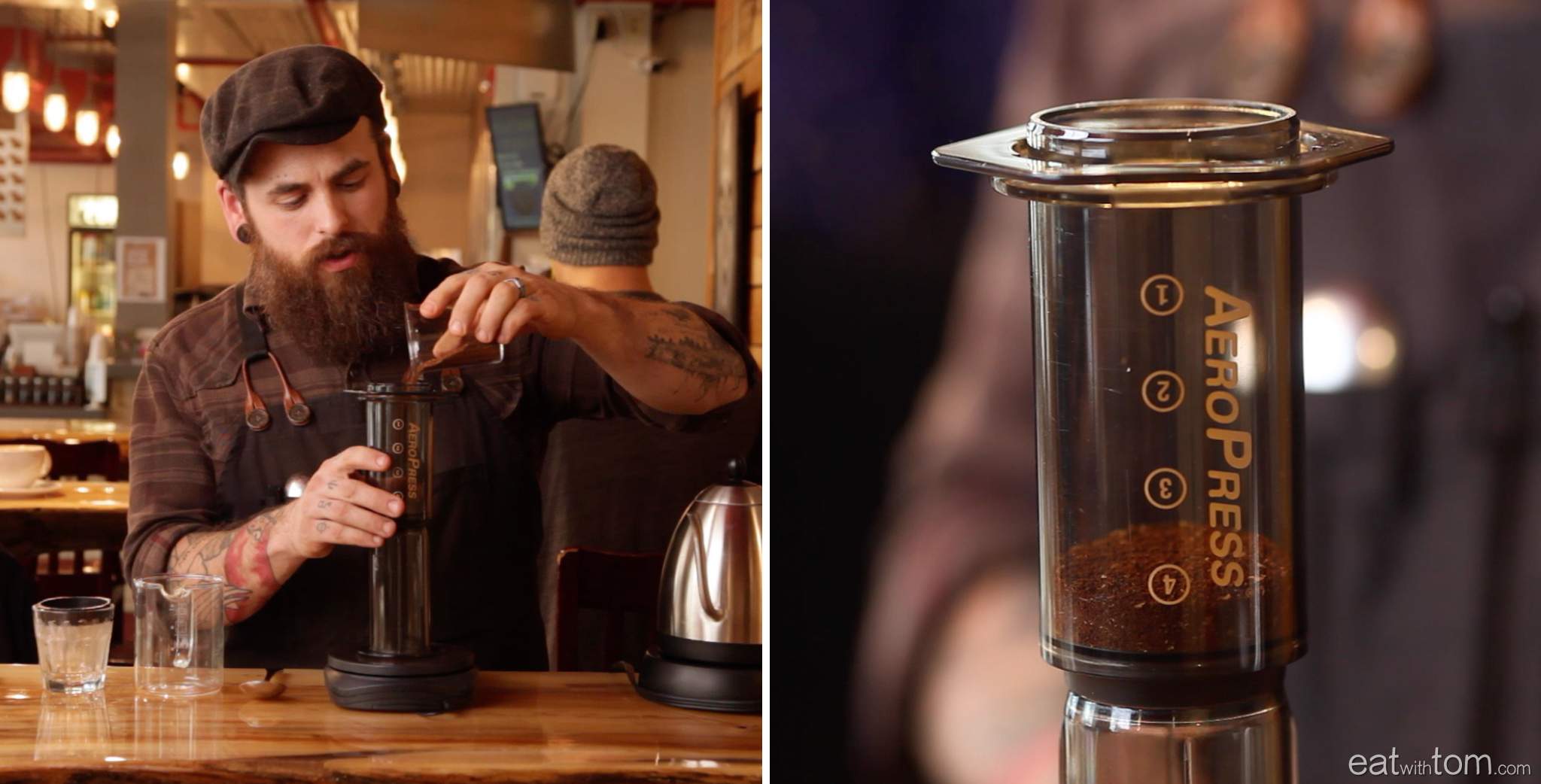 Tom schmidt photographer chicago video about coffee aeropress brewing method