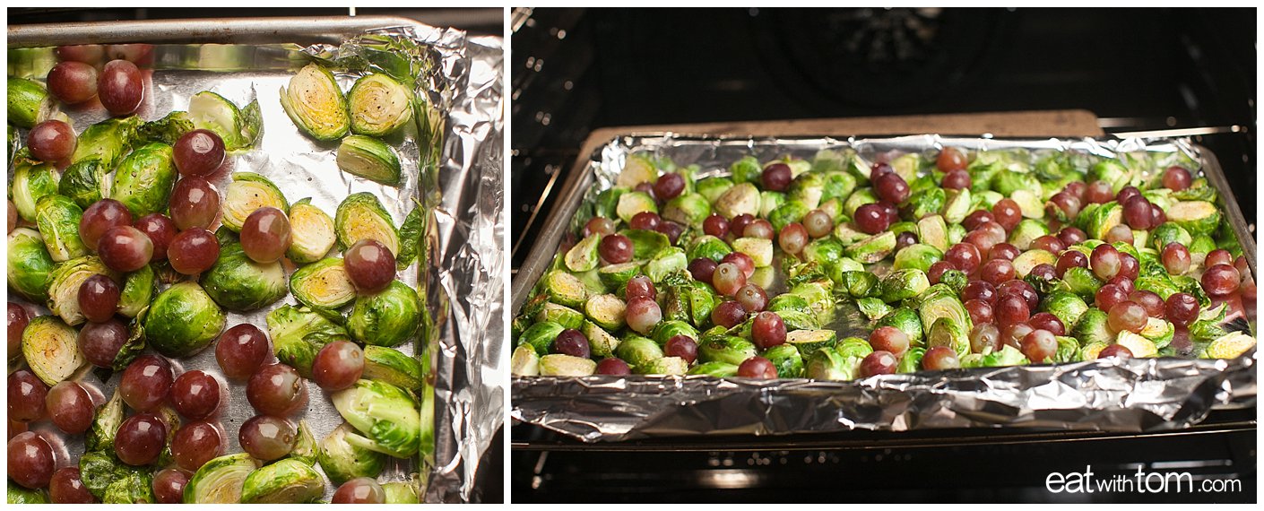 Best gourmet recipes for side dishes roasted brussels sprouts with grapes sweet and savory