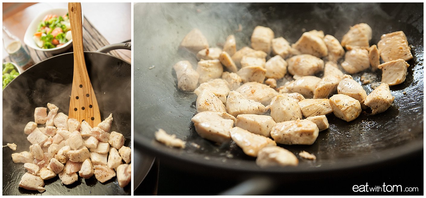 Illustrated chicken stir fry recipe food blog 