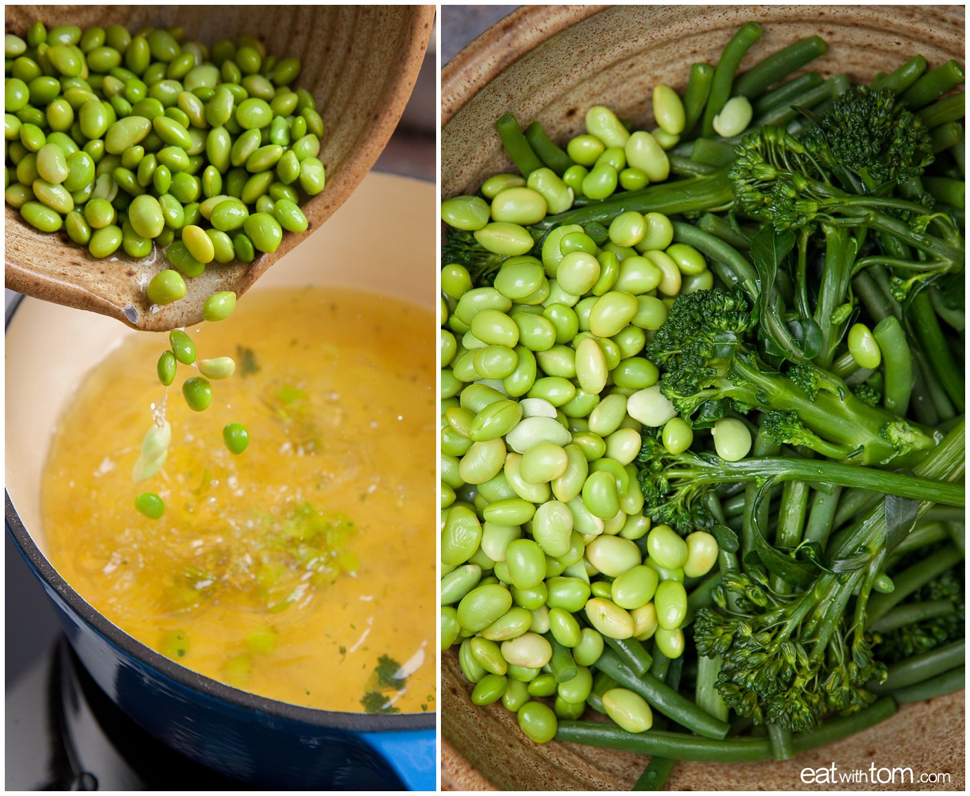 Asian green bean recipe coconut broccolini edamame eat with tom schmidt