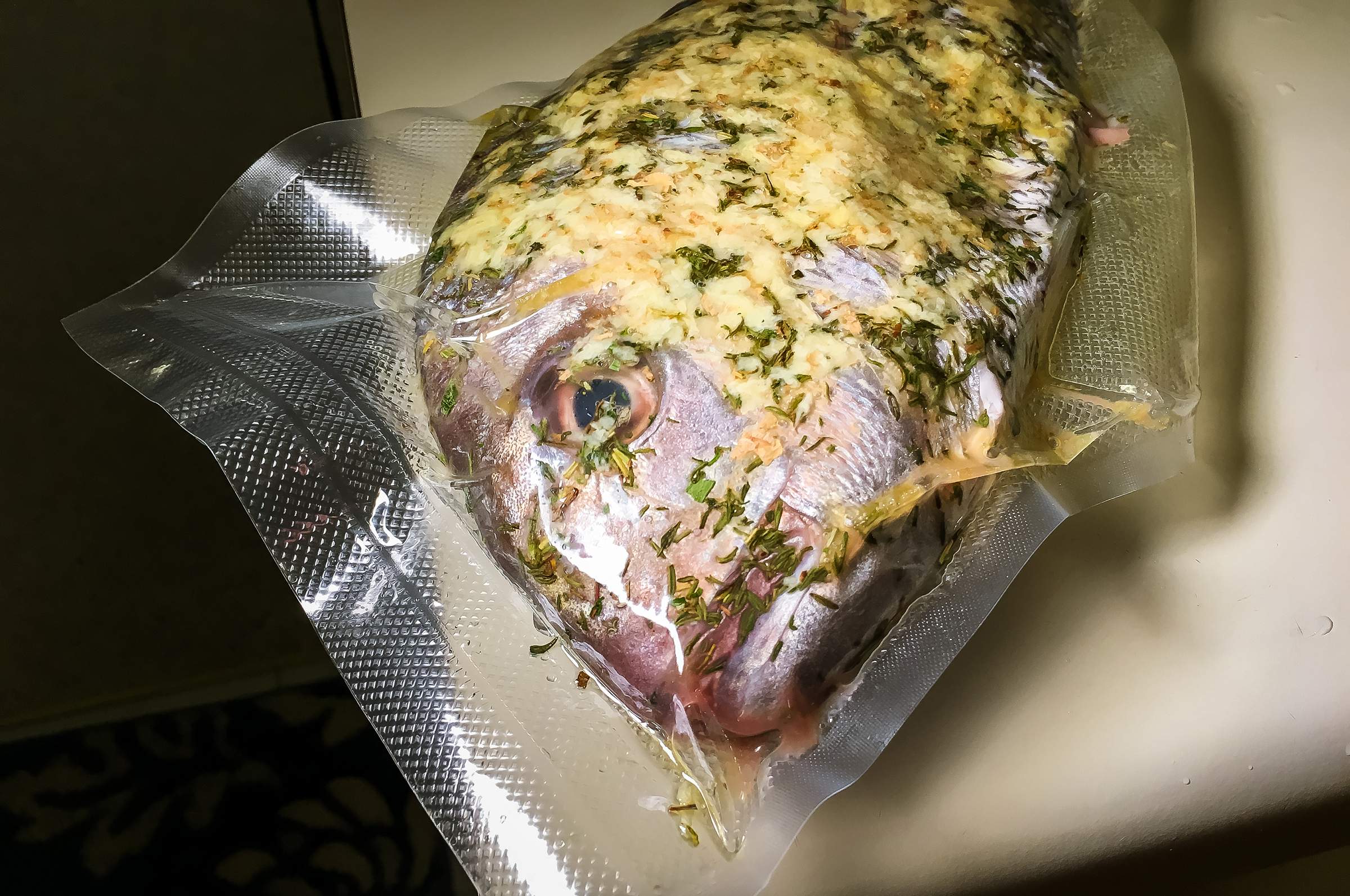 Red Snapper Fish Recipe for Whole Fish in Sous Vide Immersion Cooker