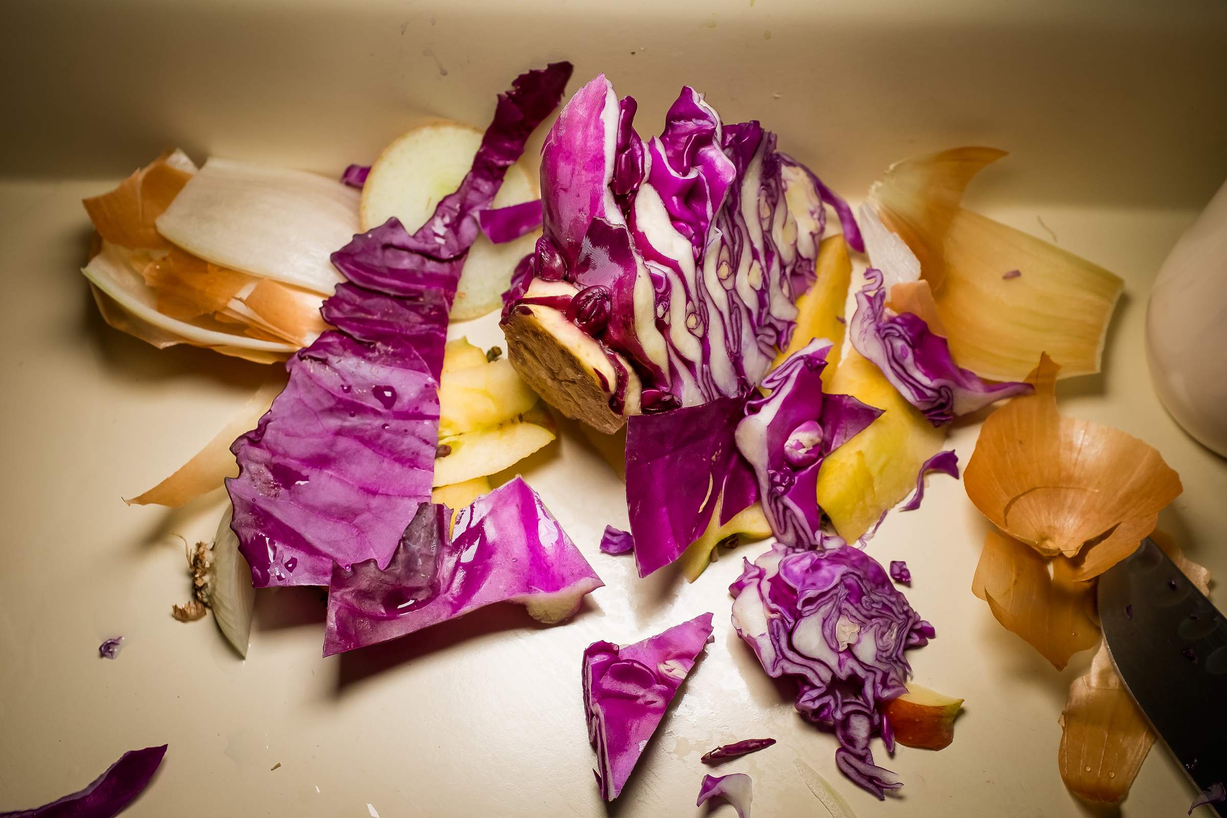 Eat with Tom recipe for braised cabbage with apples goat cheese