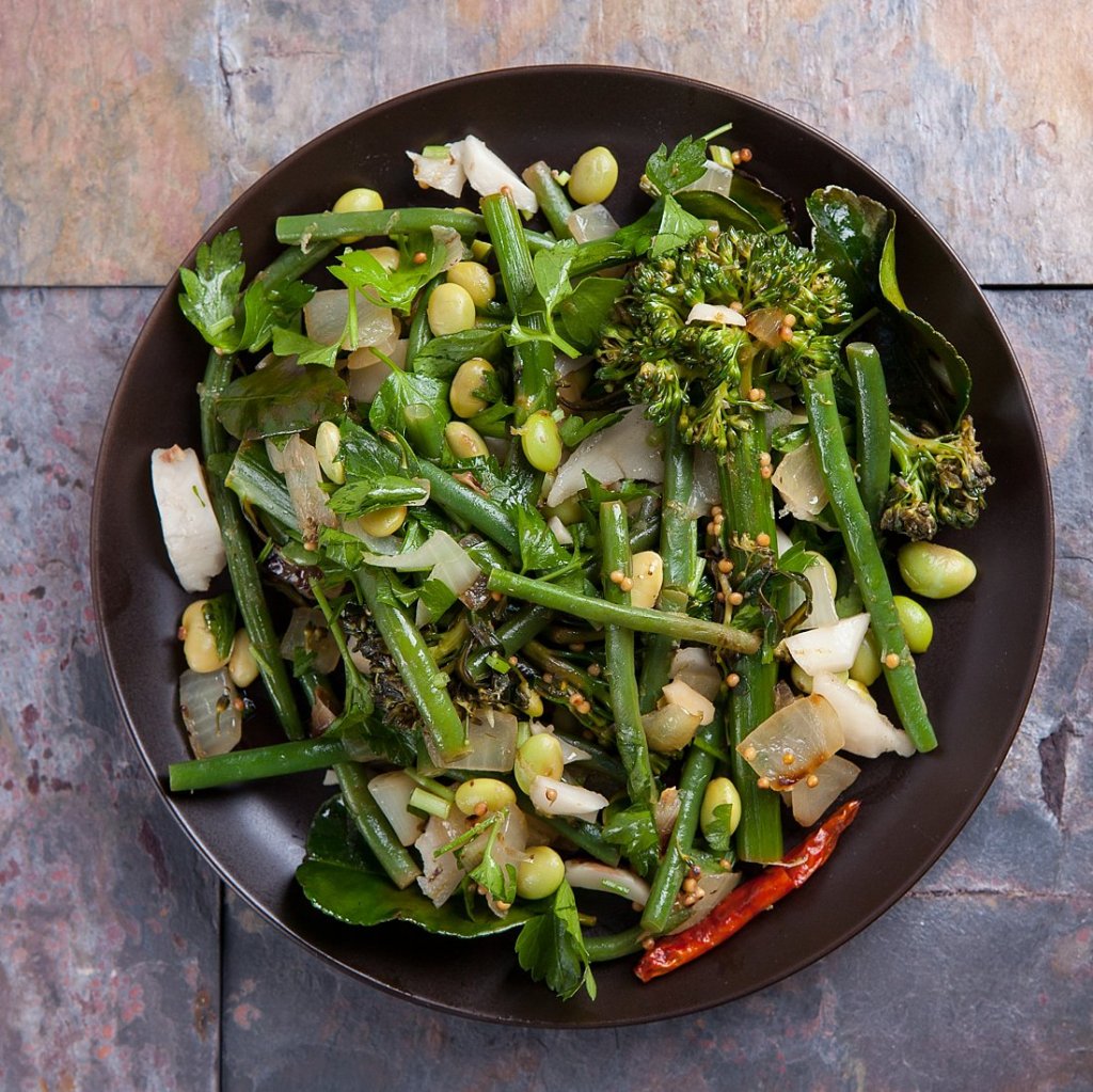 Asian Inspired Broccolini Recipe, Edamame, Coconut