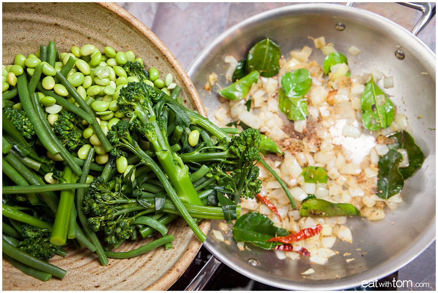 Asian food recipe plenty more broccolini edamame eat with tom 1330