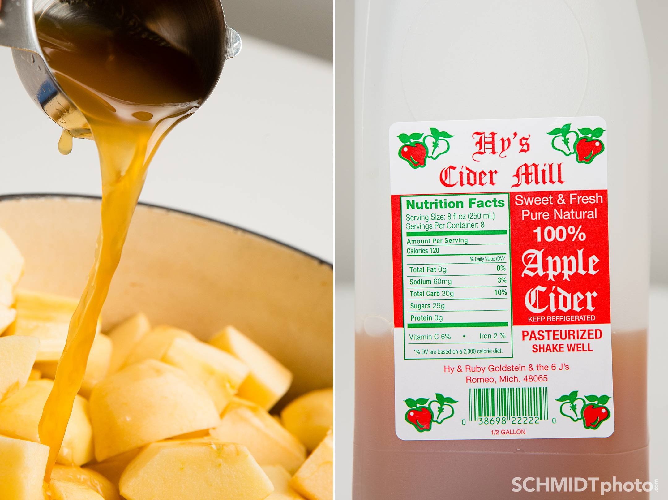 Applesauce with apple cider for flavored recipe
