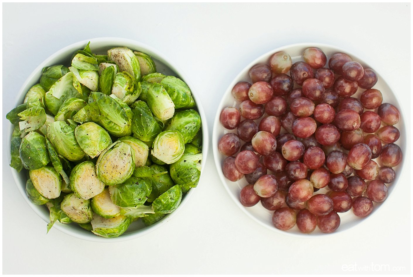 how to make roasted Brussels sprouts with grapes olive oil recipe